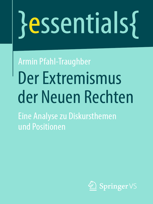 Title details for Der Extremismus der Neuen Rechten by Armin Pfahl-Traughber - Available